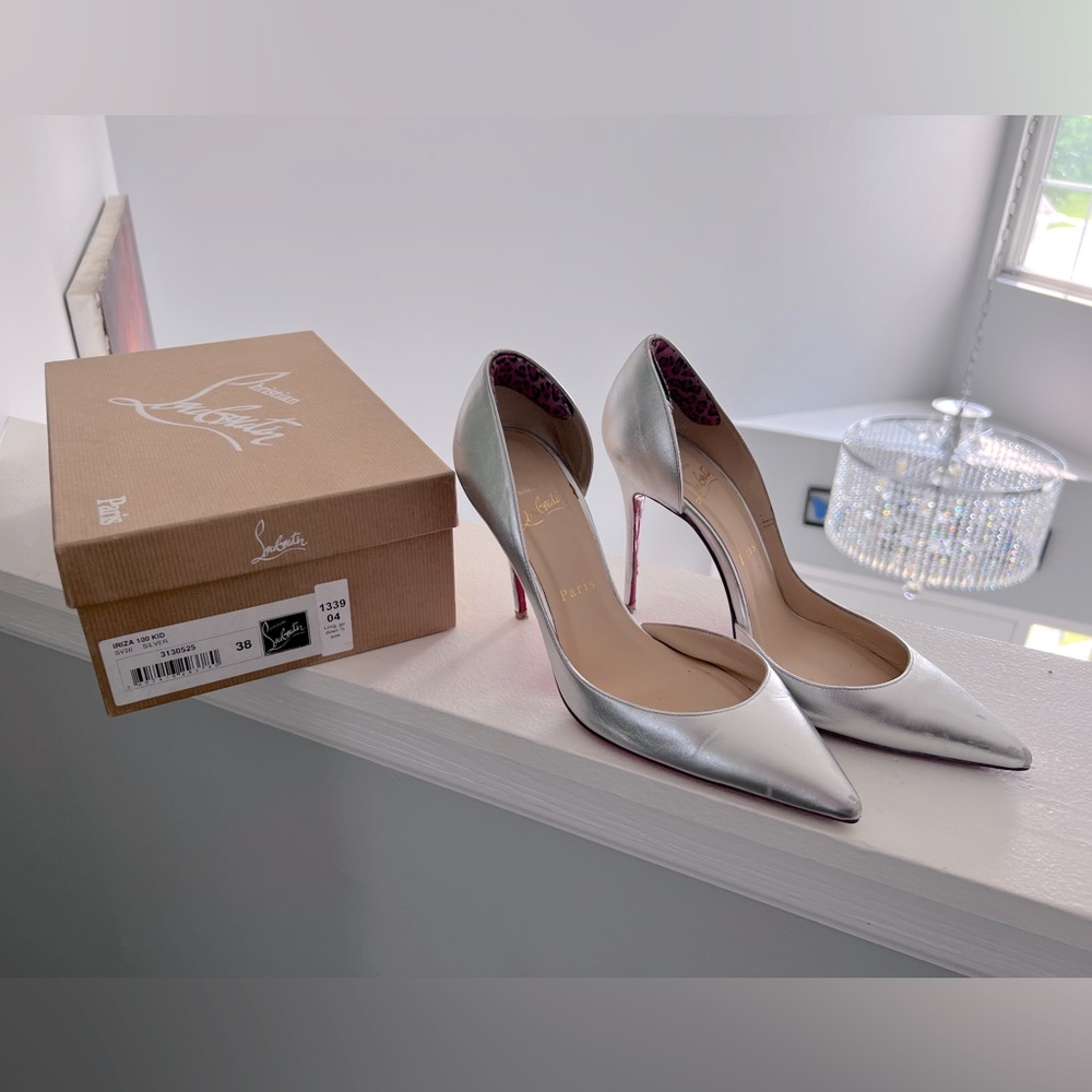Louboutin iriza silver size 38